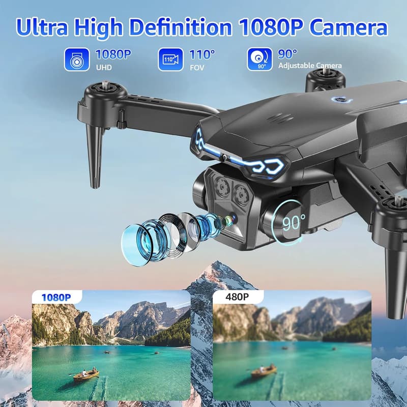 1080P HD Mini FPV Drone for Kids and Adults, Easy to Fly