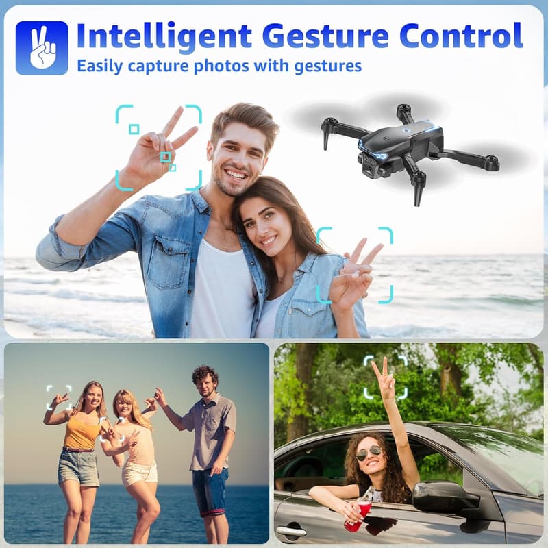 1080P HD Mini FPV Drone for Kids and Adults, Easy to Fly