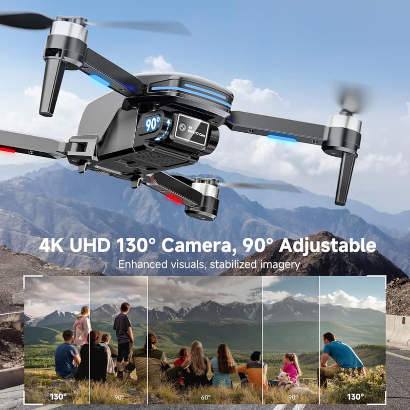 4K Mini Foldable Drone with Camera - Voice Control & Beginner-Friendly