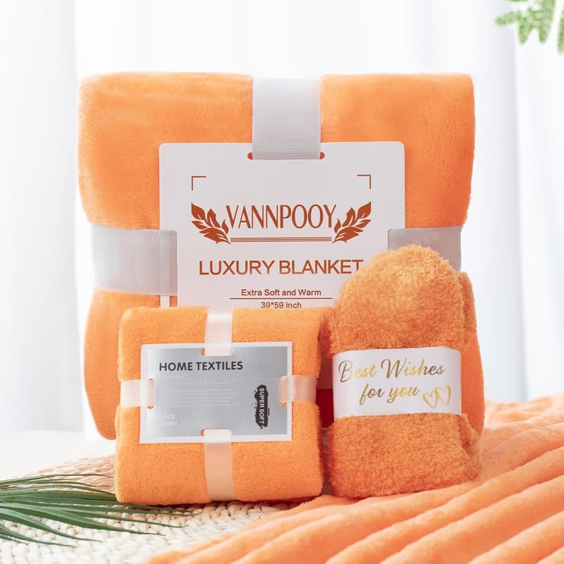 Orange Spa Self-Care Gift Basket for Women - Birthday & More