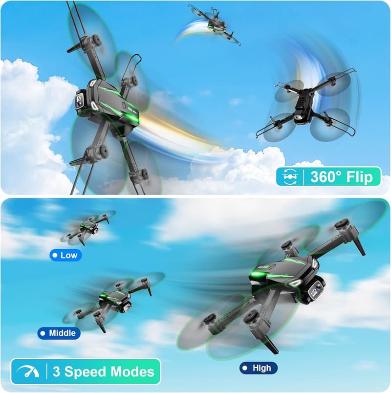 Foldable 1080P HD Camera Drone for Kids & Beginners