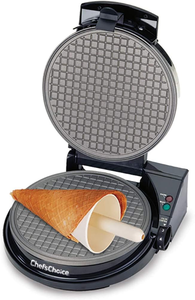 Homemade Waffle Cone Maker with Nonstick Plates, 1050W