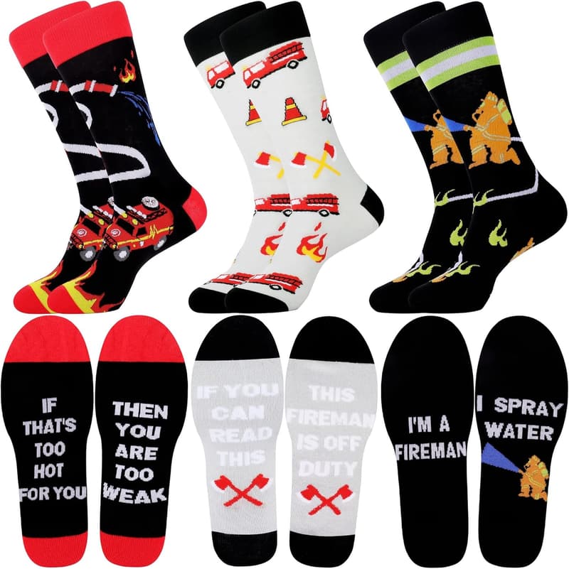 Funny Dress Crew Socks for Men - Fun Gift for Dad or Grandpa