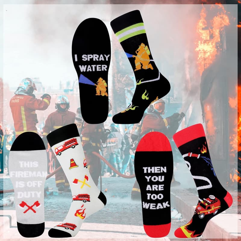 Funny Dress Crew Socks for Men - Fun Gift for Dad or Grandpa