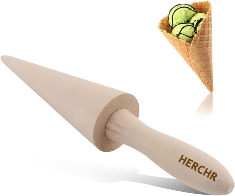 Wooden Pizzelle and Waffle Cone Roller Mold