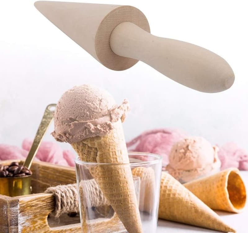 Wooden Pizzelle and Waffle Cone Roller Mold