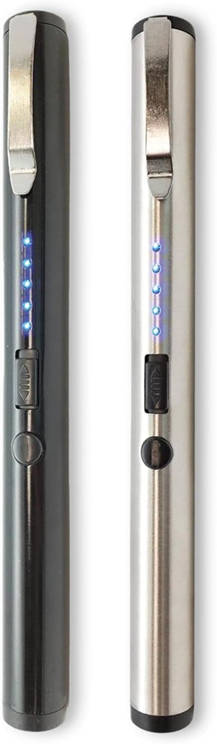 Self-Defense Pain Pen Stun Gun - Pack of 2 in Black & Silver