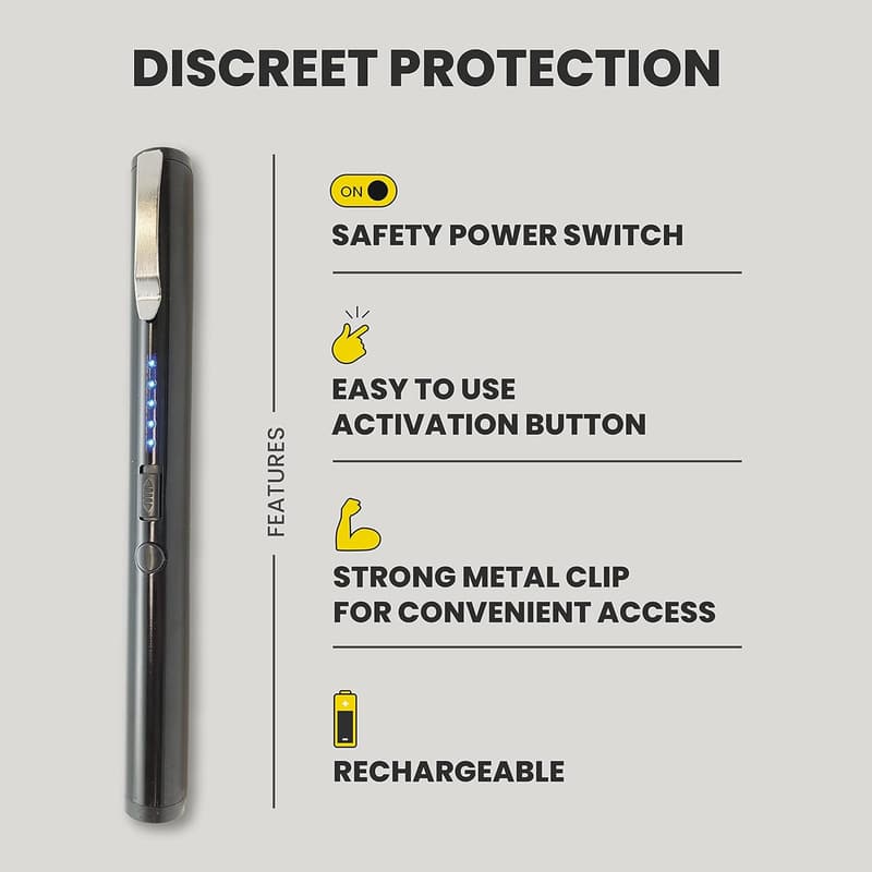25,000,000 Volt Pain Pen Stun Gun – 3 Pack Self-Defense Tools