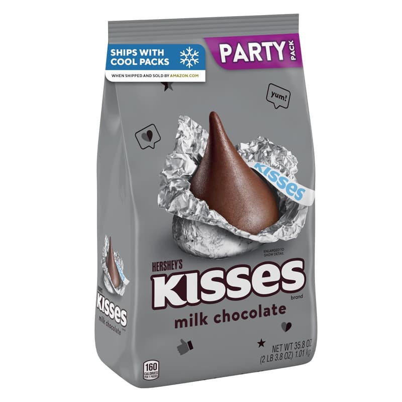 HERSHEY'S KISSES Milk Chocolate Party Pack, 35.8 oz