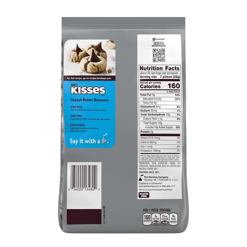 HERSHEY'S KISSES Milk Chocolate Party Pack, 35.8 oz