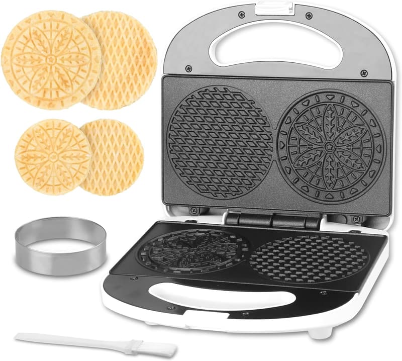 Mini Pizzelle Maker Machine for Holiday Treats