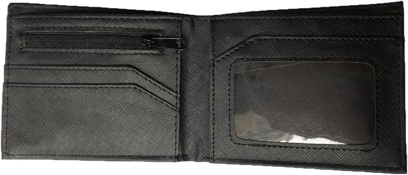 Black Game Controller Boys' Wallet - Double Fold, Zipper, ID/CC