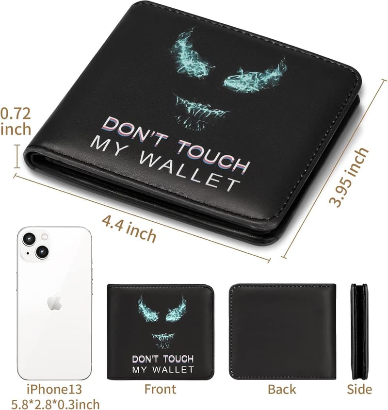 Aesthetic RFID Blocking Leather Wallet for Men with Coin Pocket