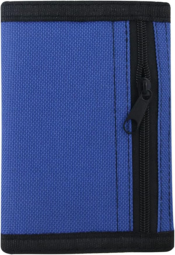 Navy Blue RFID Blocking Trifold Wallet for Teens