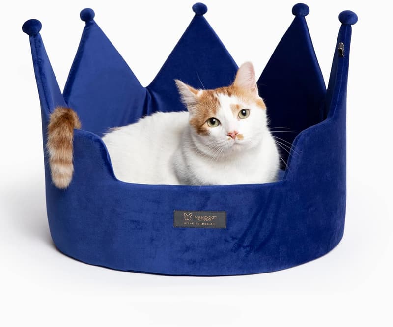 Royal Blue Cozy Dog & Cat Bed - Ultra Soft, Washable, Crate-Compatible