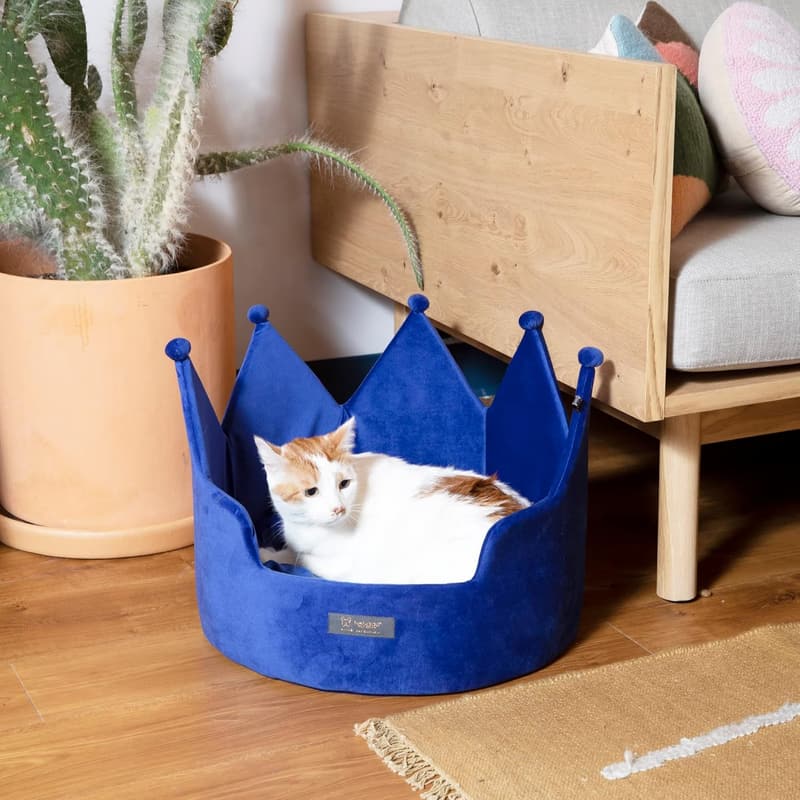 Royal Blue Cozy Dog & Cat Bed - Ultra Soft, Washable, Crate-Compatible