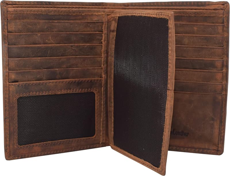 Genuine Leather RFID Wallet for Men & Women with 20 Slots