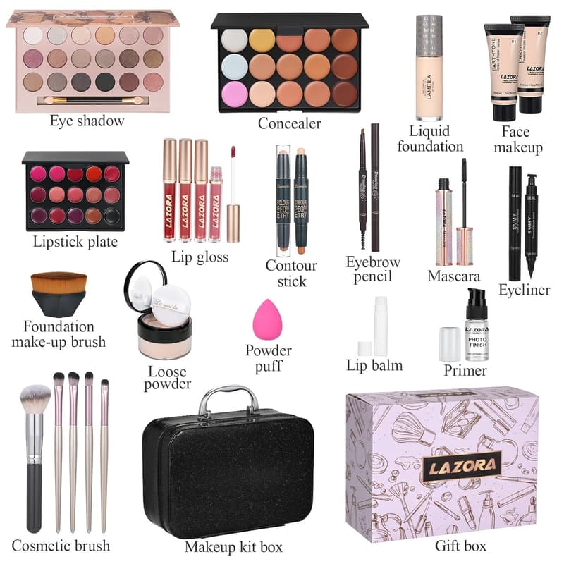 All-in-One Makeup Kit for Women - Holiday Gift Set