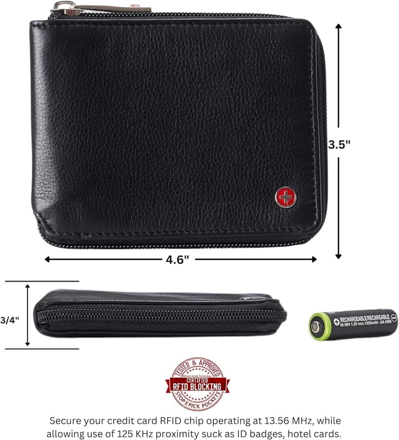 RFID Safe Bifold Wallet for Men and Women in Gift Box