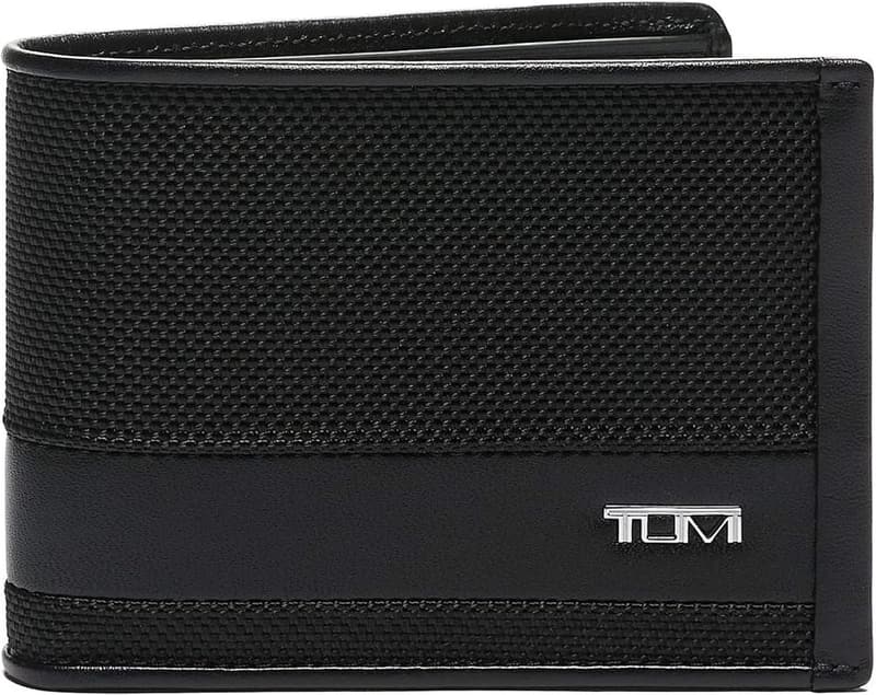 TUMI Alpha Ballistic Nylon Double Billfold Wallet - Black