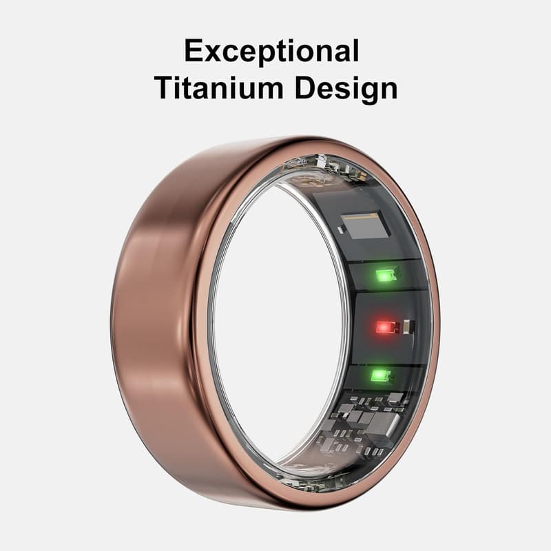 Vic Smart Ring Gen 1 with Sizing Kit, Rose Gold, Size 7