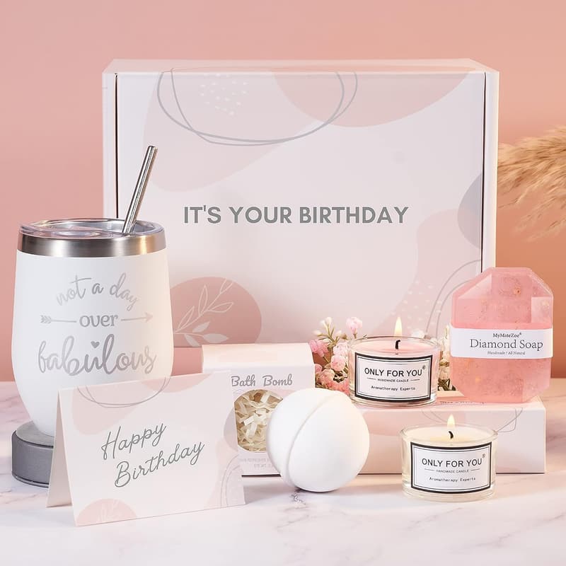 Spa Gift Basket Set for Women - Unique Birthday Surprise