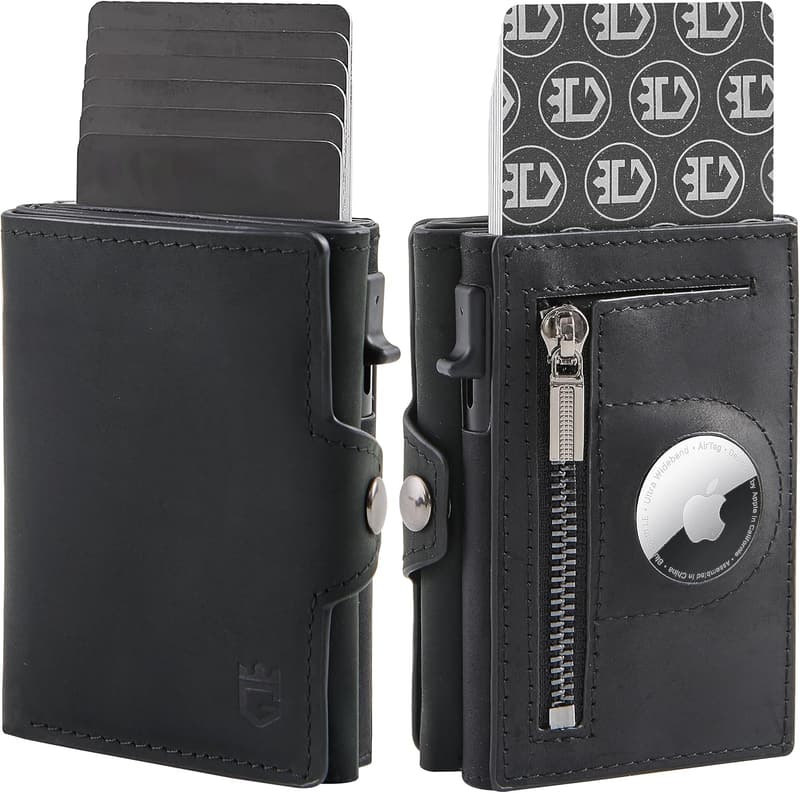 Spacious Black Nylon Wallet with ID Window & Secret Compartment