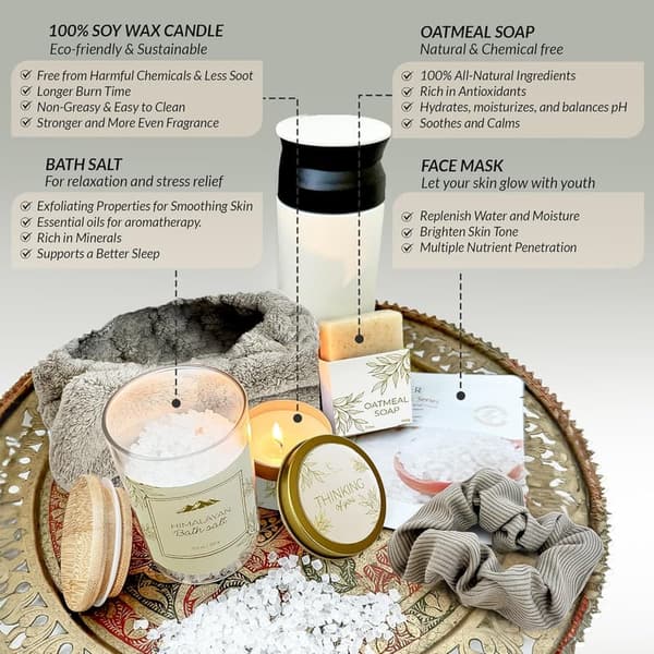 Get Well Soon Gift Basket for Women - 11-Piece Spa Essentials