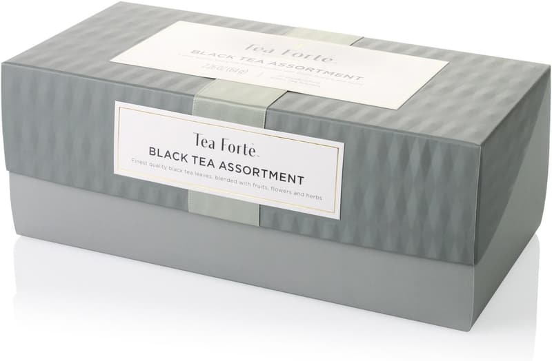 Tea Gift Set Sampler - Assorted Black Tea with Pyramid Infusers, 20 Count