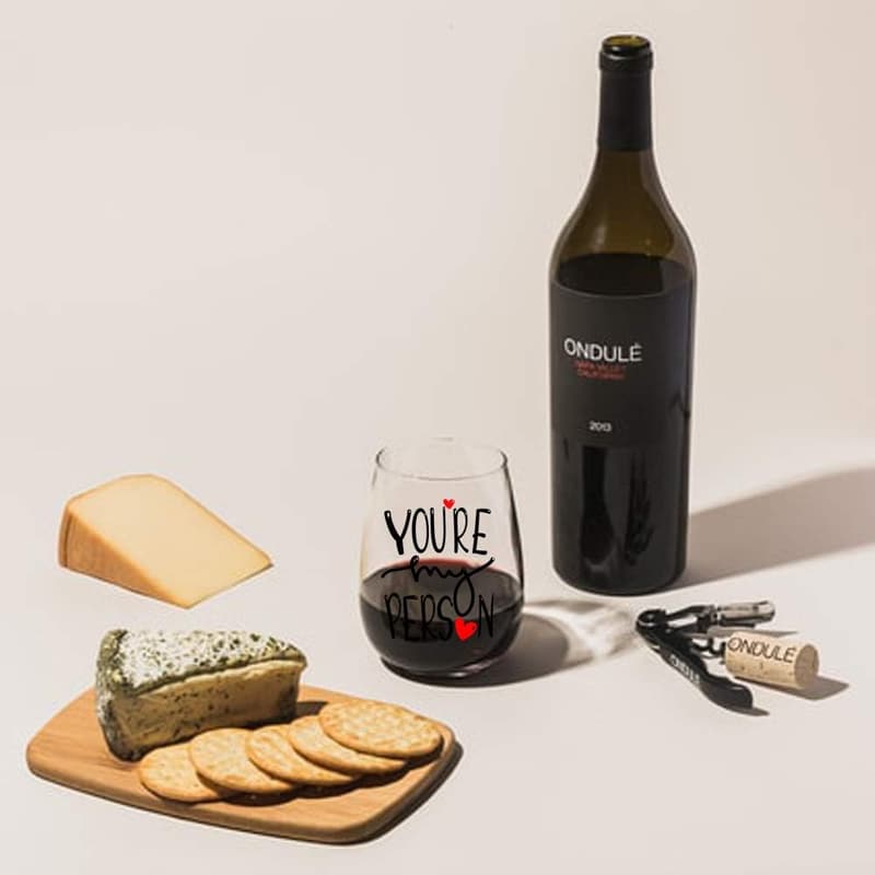 Best Friend Stemless Wine Glass - Funny Gift for Women