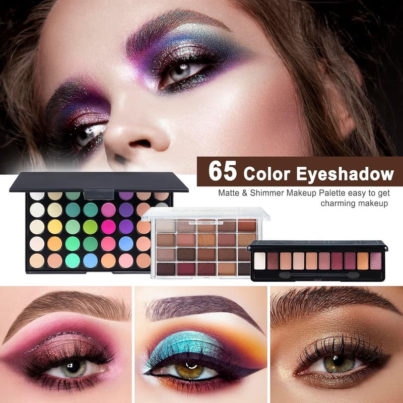 Complete Makeup Kit for Women - Eyeshadow, Foundation, Lip Gloss
