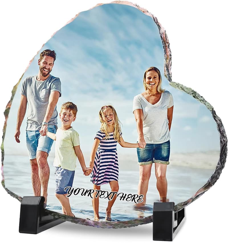 Personalized Photo Slate Plaque - Custom Gifts for Parents