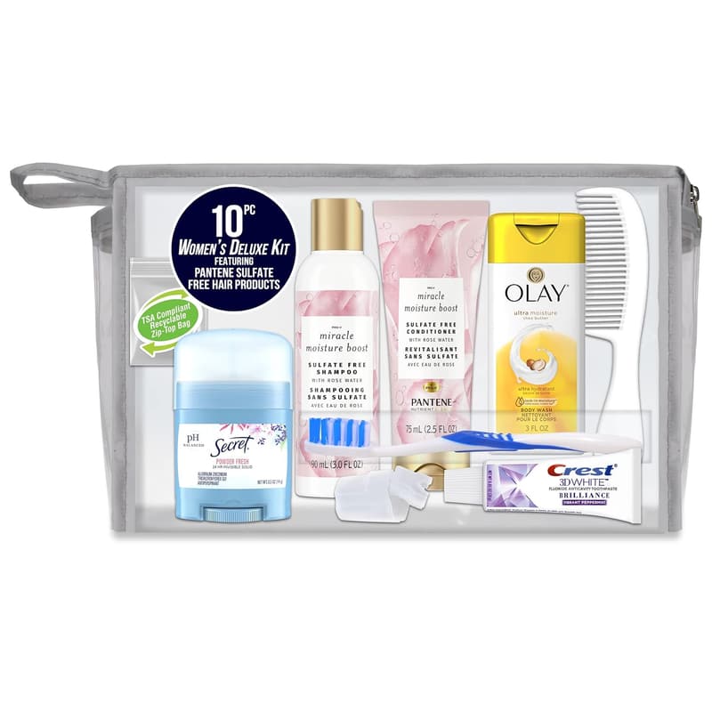 International Women’s Travel Gift Kit - 10 Piece Essentials