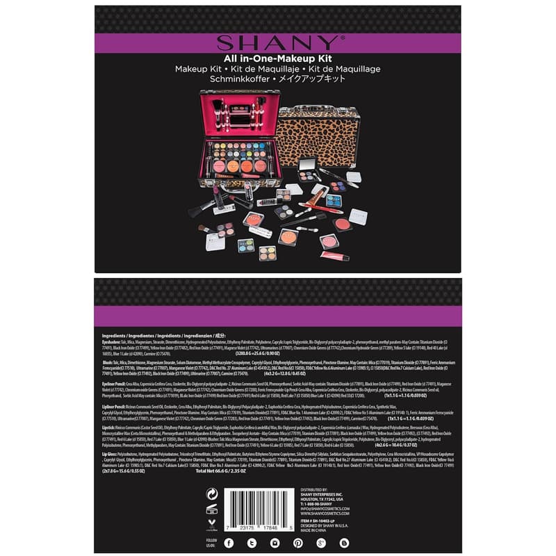 Leopard Print 26-Piece Makeup Set by SHANY Cosmetics
