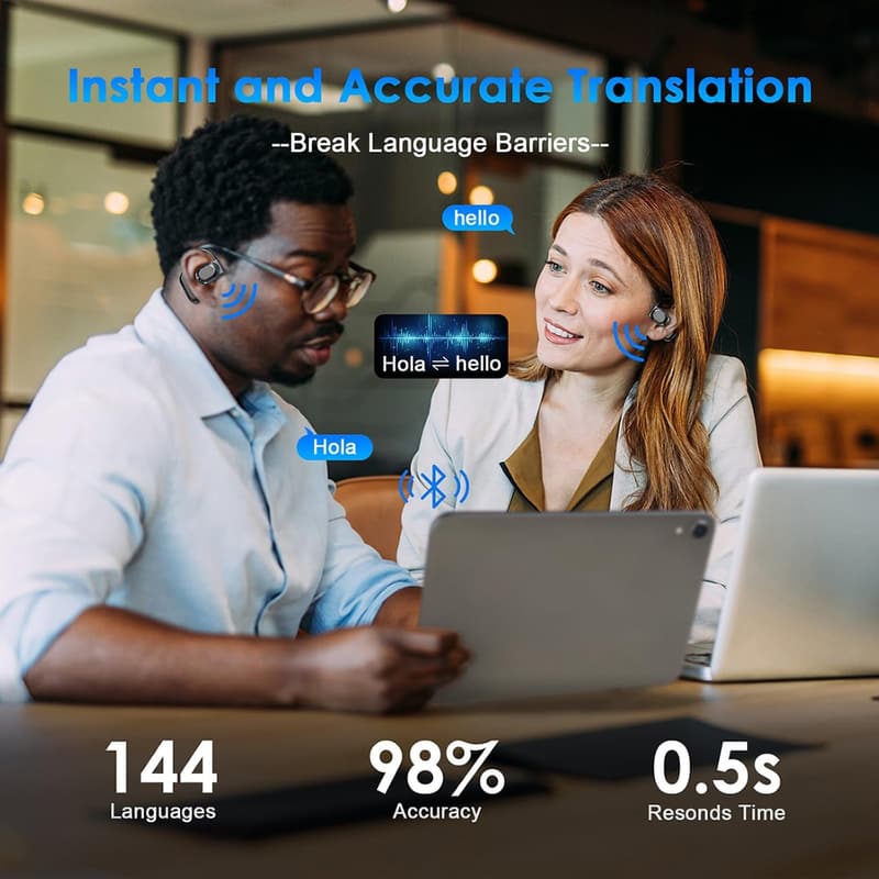 Real-Time Translation Earbuds for Travel & Learning - 144 Languages