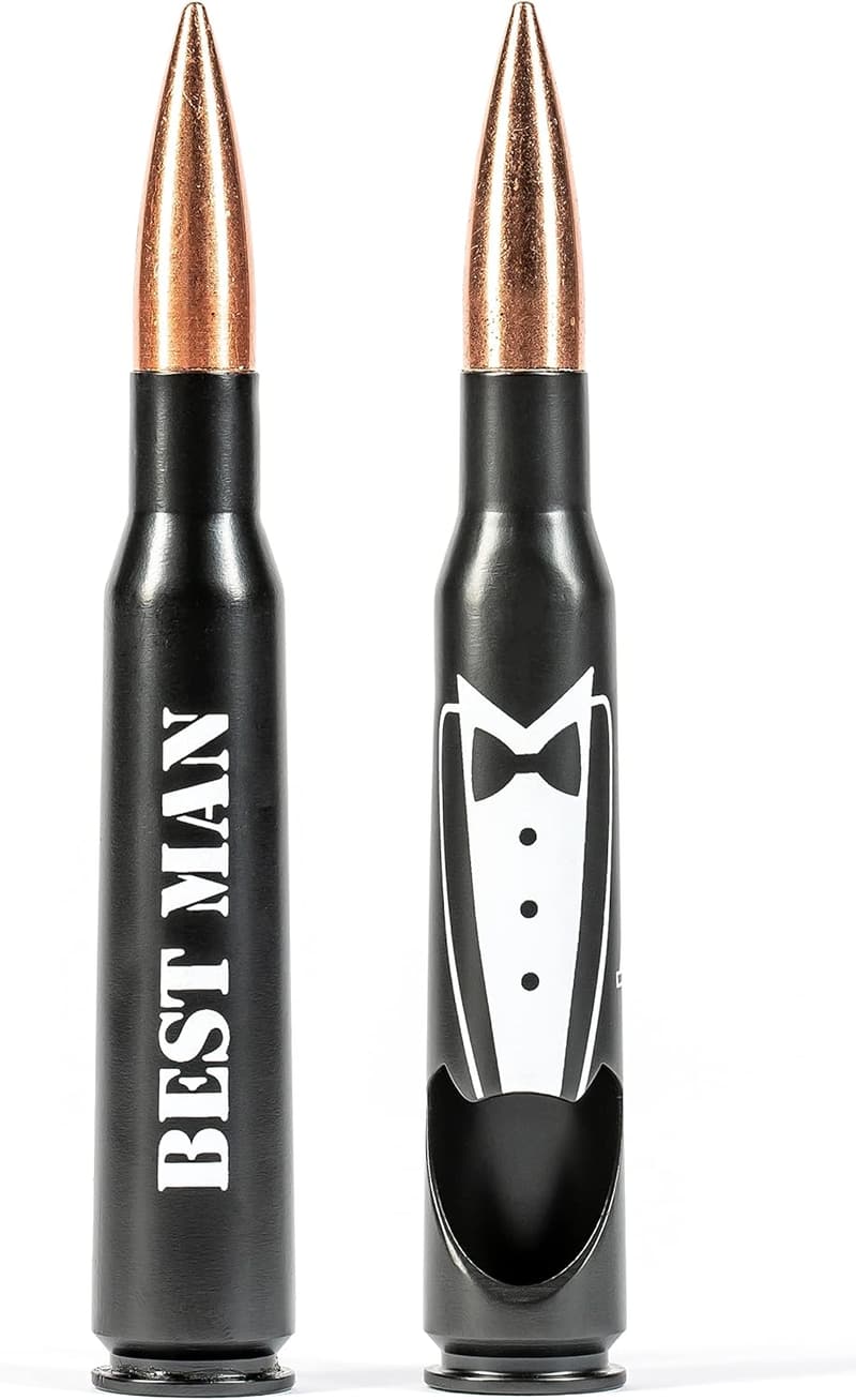 Best Man Proposal Gift - Engraved 50 Cal Bottle Opener