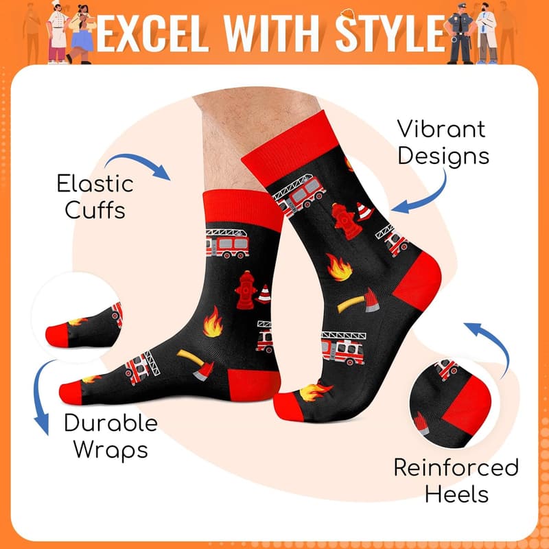 Retirement Socks for Police, Doctor, and Firefighter Gifts