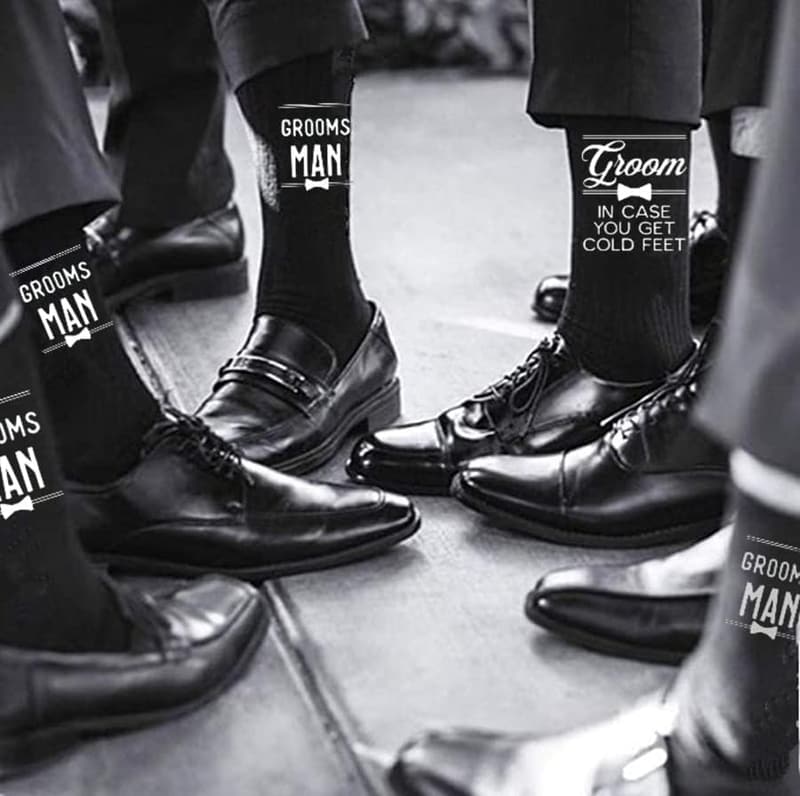 Funny Novelty Crew Socks for Groomsmen - 100% Cotton