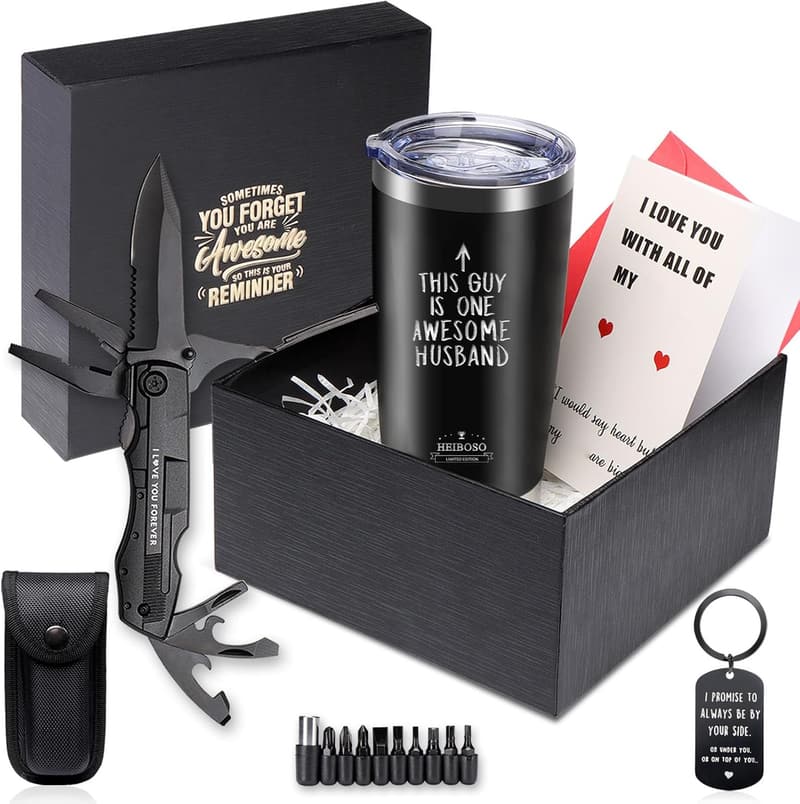 Valentine's Day Gift Set - Insulated Tumbler & Multi-Tool for Him