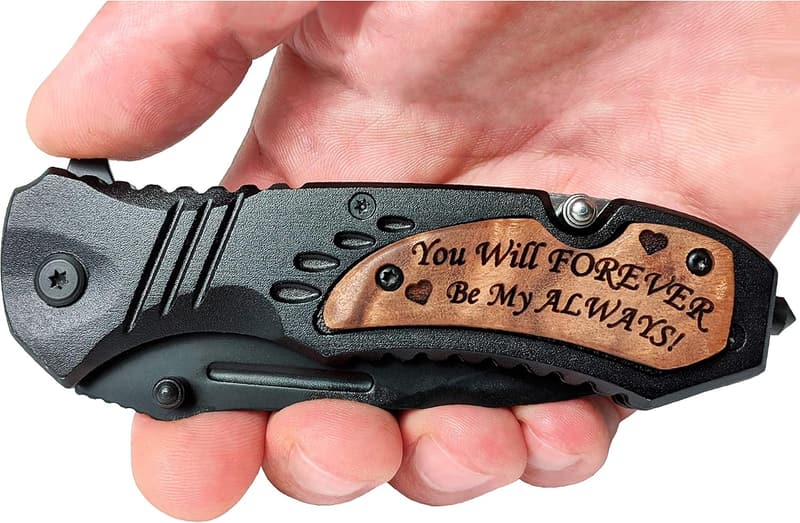 Engraved Pocket Knife Multitool – Anniversary Gift for Him