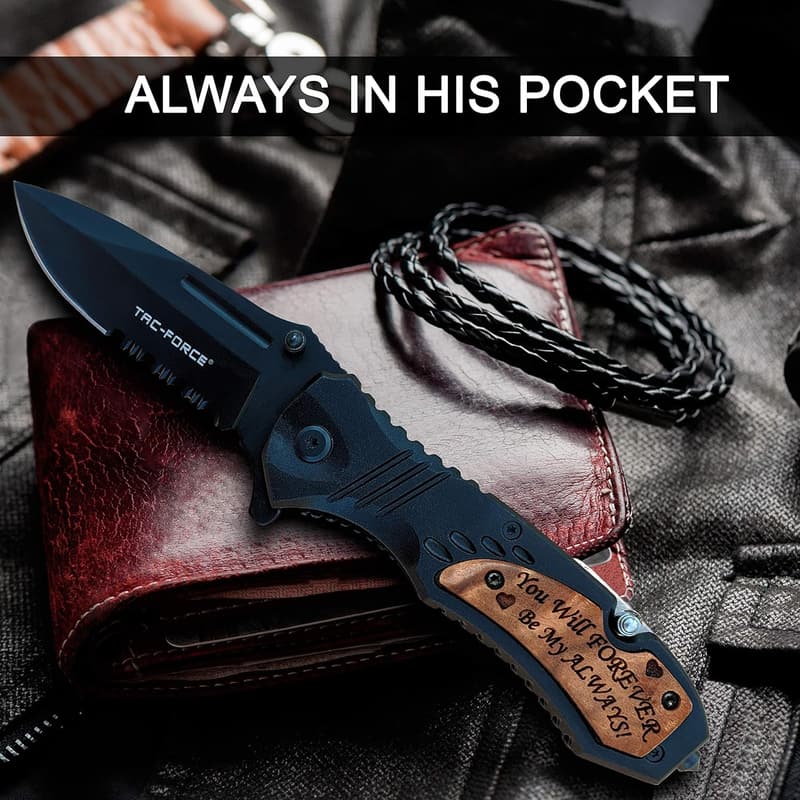 Engraved Pocket Knife Multitool – Anniversary Gift for Him