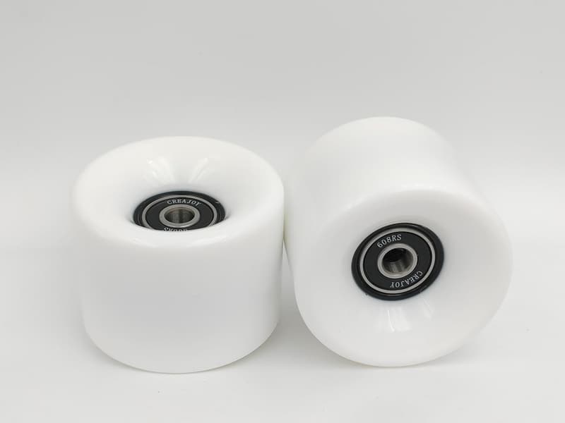 60mm 92A Skateboard Wheels with Bearings - Set of 4 (White)