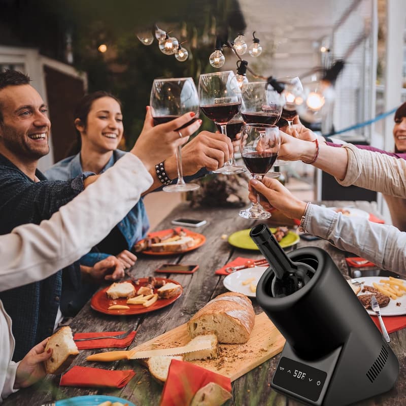 Portable Electric Wine Chiller for 750ml Bottles, Ideal Gift