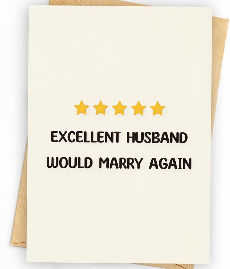 Funny Anniversary Card for Husband - Perfect Valentine's Day Gift