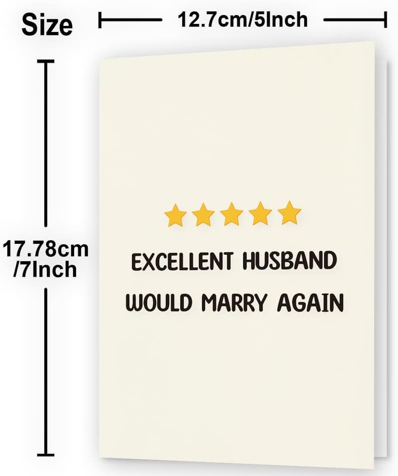 Funny Anniversary Card for Husband - Perfect Valentine's Day Gift
