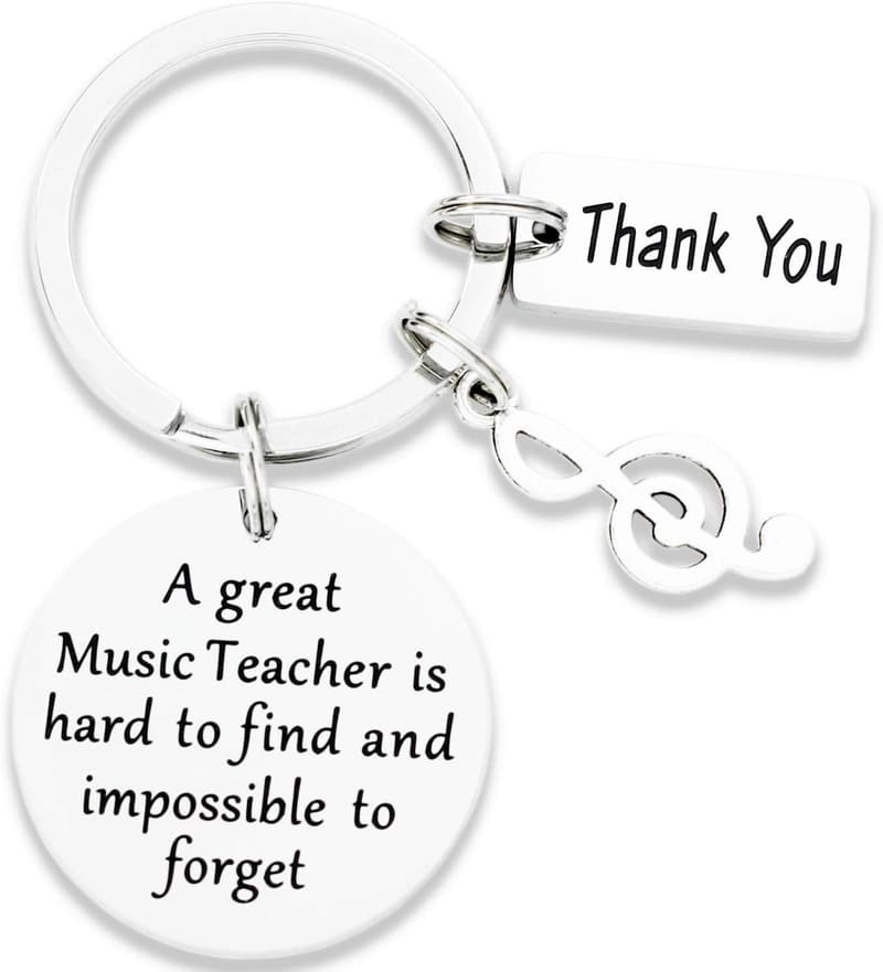 Music Teacher Keychain - Thank You Appreciation Gift