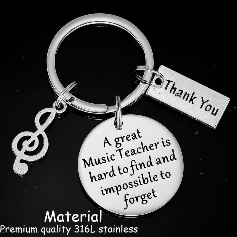 Music Teacher Keychain - Thank You Appreciation Gift