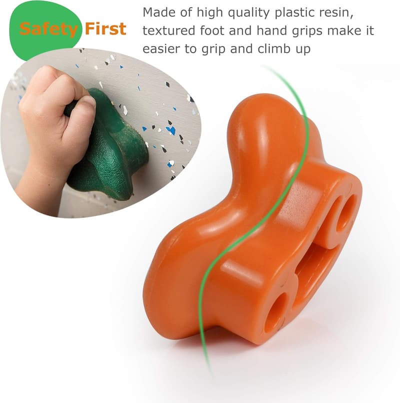 Large Multi-Colored Rock Climbing Holds Set for Kids & Adults