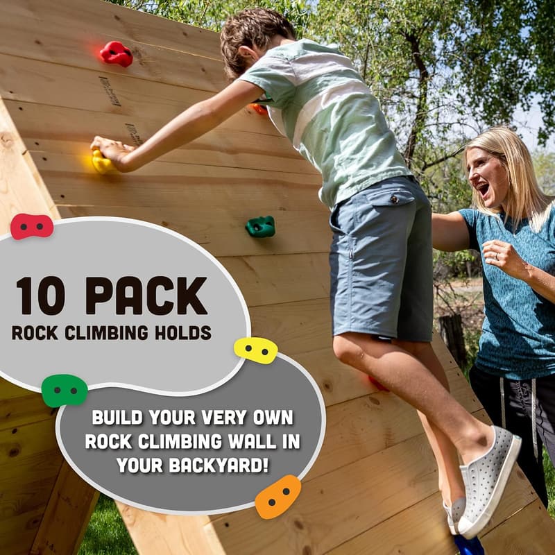 Deluxe Extra Large Rock Climbing Holds for Kids, Ages 3+