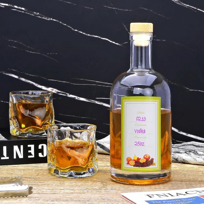 25 oz T-Top Cork Glass Bottles - Heavy Bottom 4-Pack